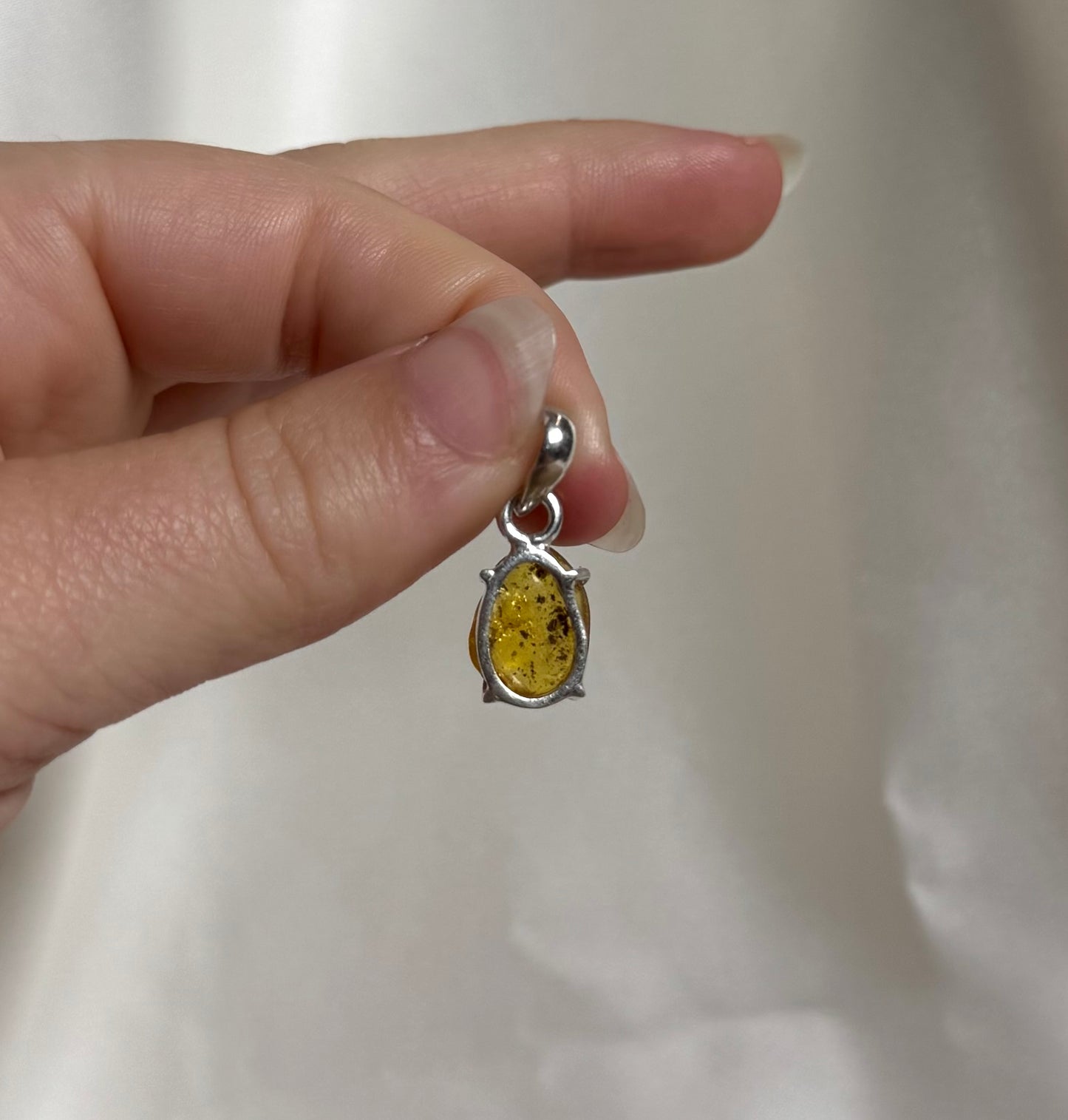 Amber Hanger 925 Zilver A20
