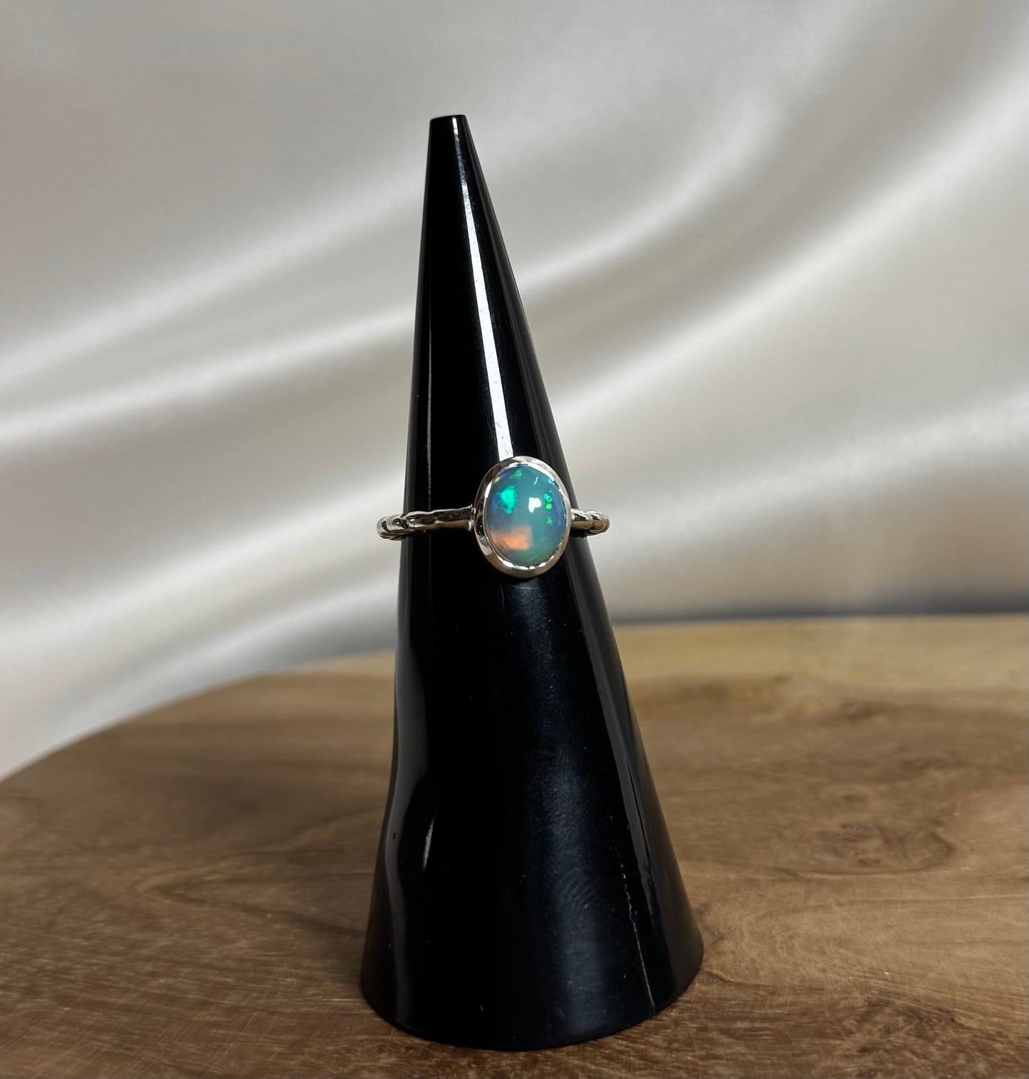 Opaal Ring 925 Zilver 17