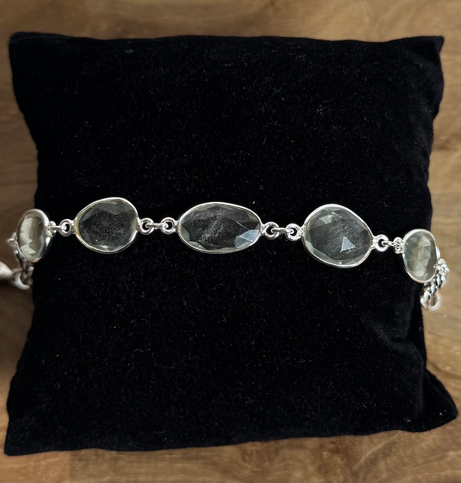 Groene Amethist Facet Armband 925 Zilver