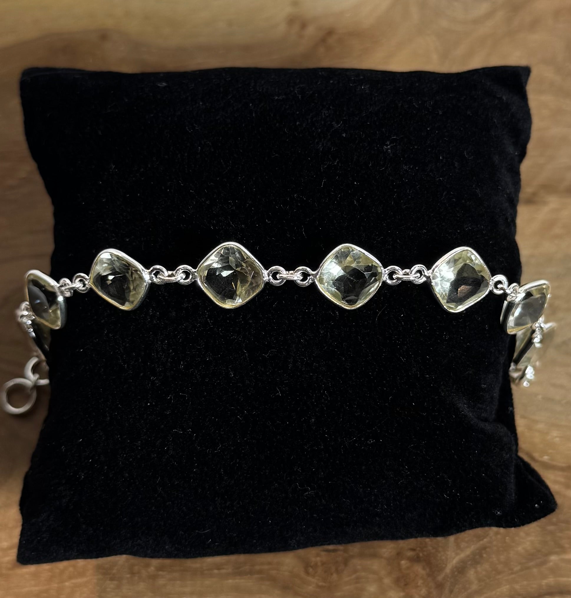 Groene Amethist Facet Armband 925 Zilver