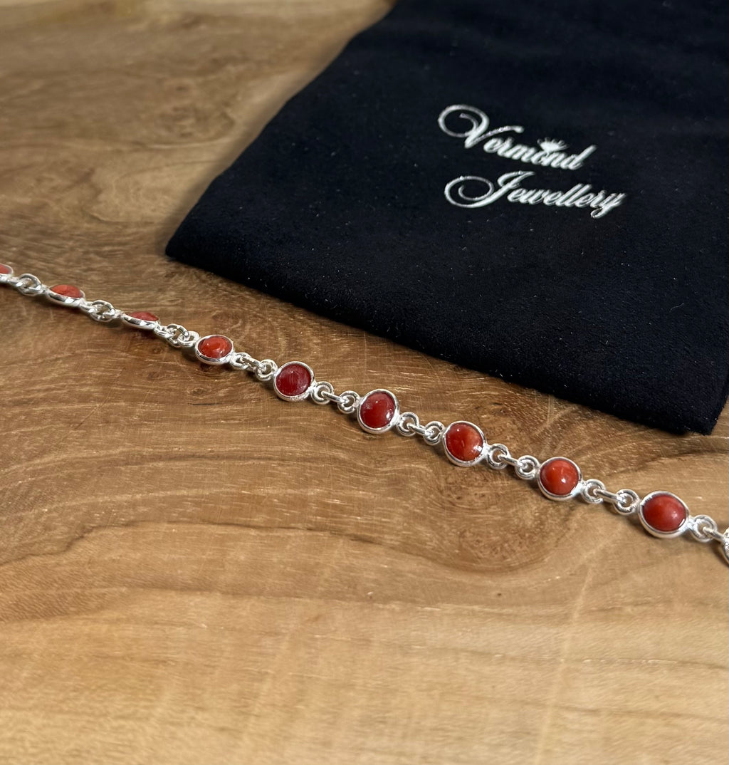 Koraal Armband 925 Zilver R13