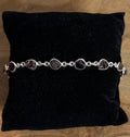 Granaat Ruw Armband 925 Zilver R6
