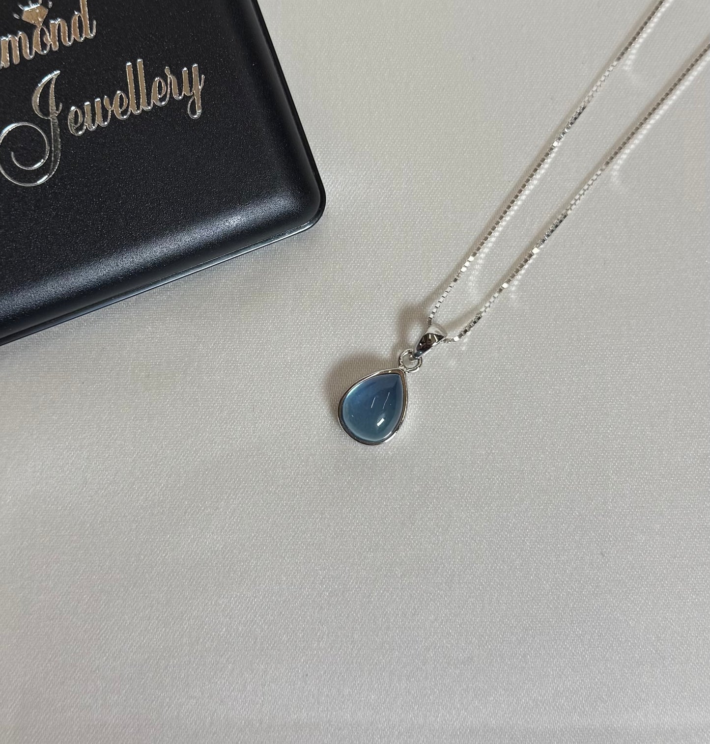 Aquamarijn 925 Zilver Ketting