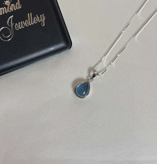 Aquamarijn 925 Zilver Ketting